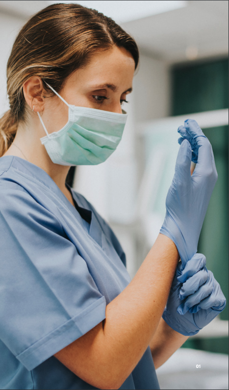 A nurse with PPE